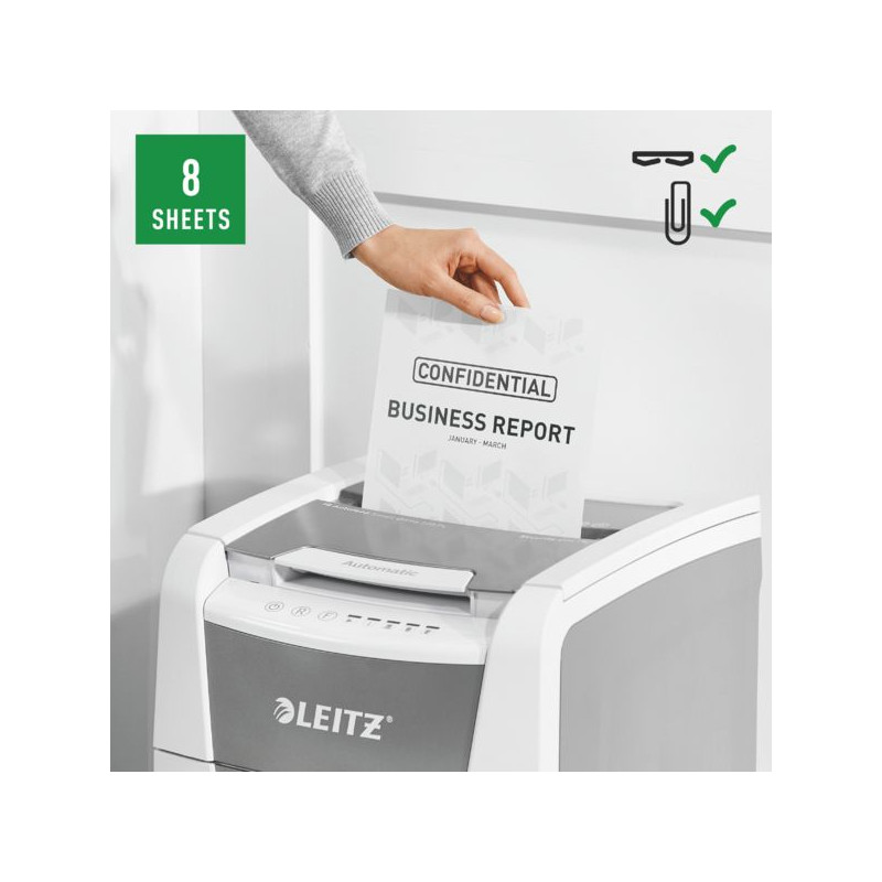 Niszczarka Leitz IQ AutoFeed 100, P4 100 kartek, kosz 34L80110000