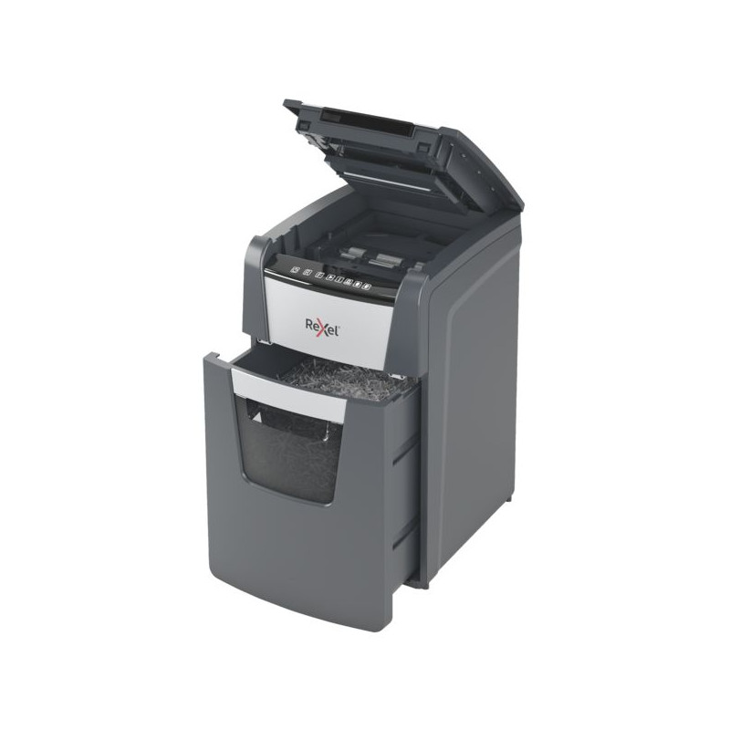 Niszczarka REXEL Optimum AutoFeed+ 150M P5, 150 kartek, kosz 44L 2020150MEU
