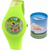 Zegarek dziecięcy KNOCKNOCKY FL MANIO zielony + skarbonka