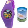 Zegarek dziecięcy KNOCKNOCKY FL TYMI fioletowy + skarbonka