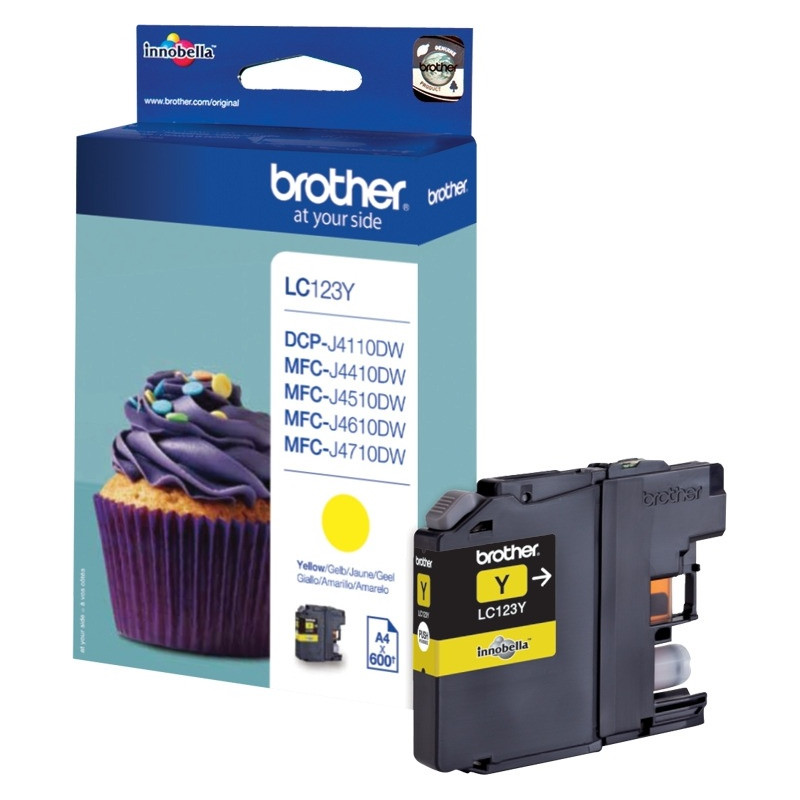 Tusz BROTHER (LC123Y) żółty 600str