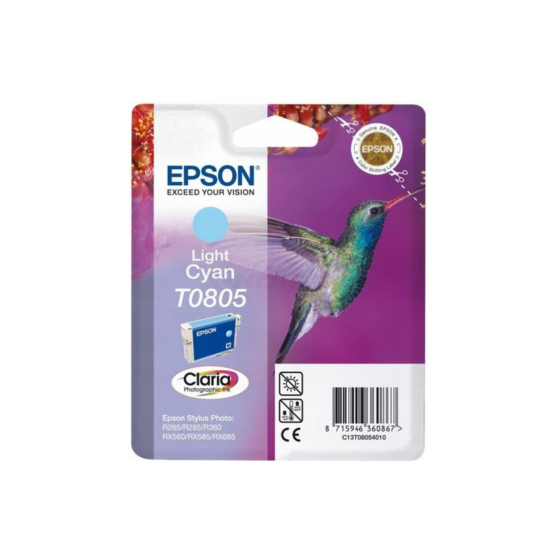 Tusz EPSON (T0805/C13T08054010) niebieski jasny 250str