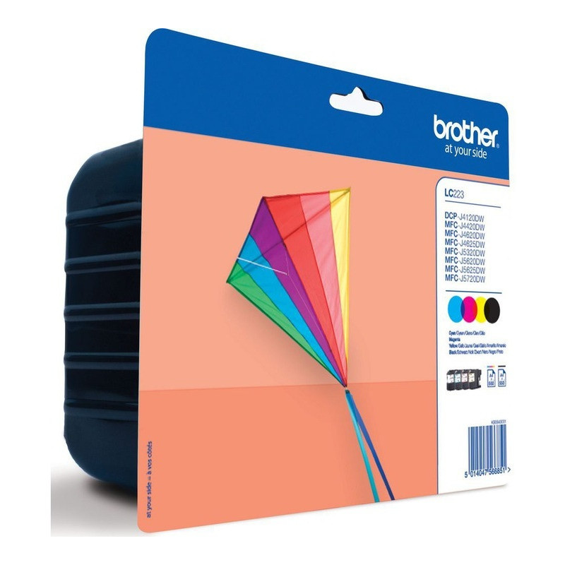 Tusz BROTHER (LC223VALBP) cza+nie+pur+żół (4szt)