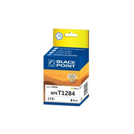 Tusz BLACK POINT (BPET1284) żółty 8ml zamiennik EPSON (T1284/C13T12844012) S22/SX125/SX425W/BX305F