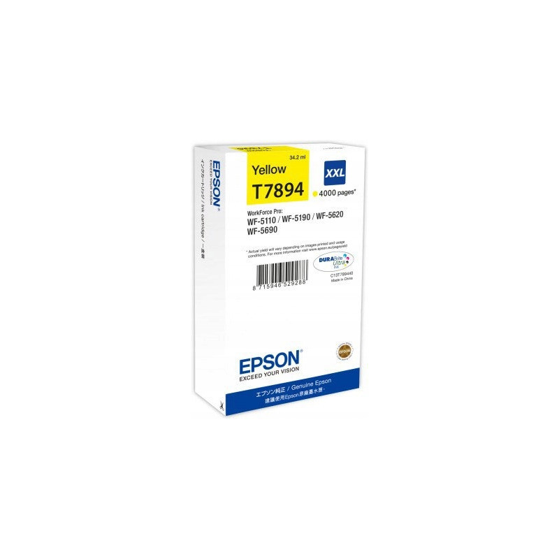 Tusz EPSON (78XXL/T7894/C13T789440) żółty 4000str
