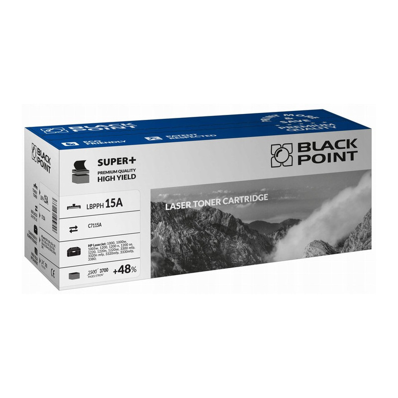 Toner BLACK POINT (LBPPH15A) czarny 3700str zamiennik HP (15A/C7115A)