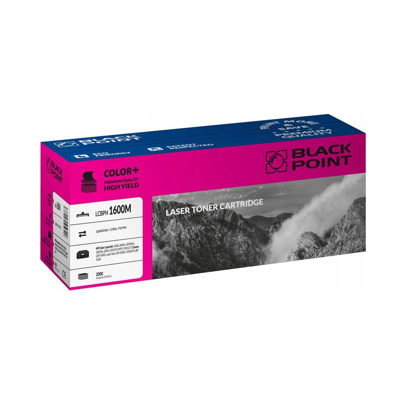 Toner BLACK POINT (LCBPH1600M) purpurowy 2000str zamiennik HP (124A/Q6003A)