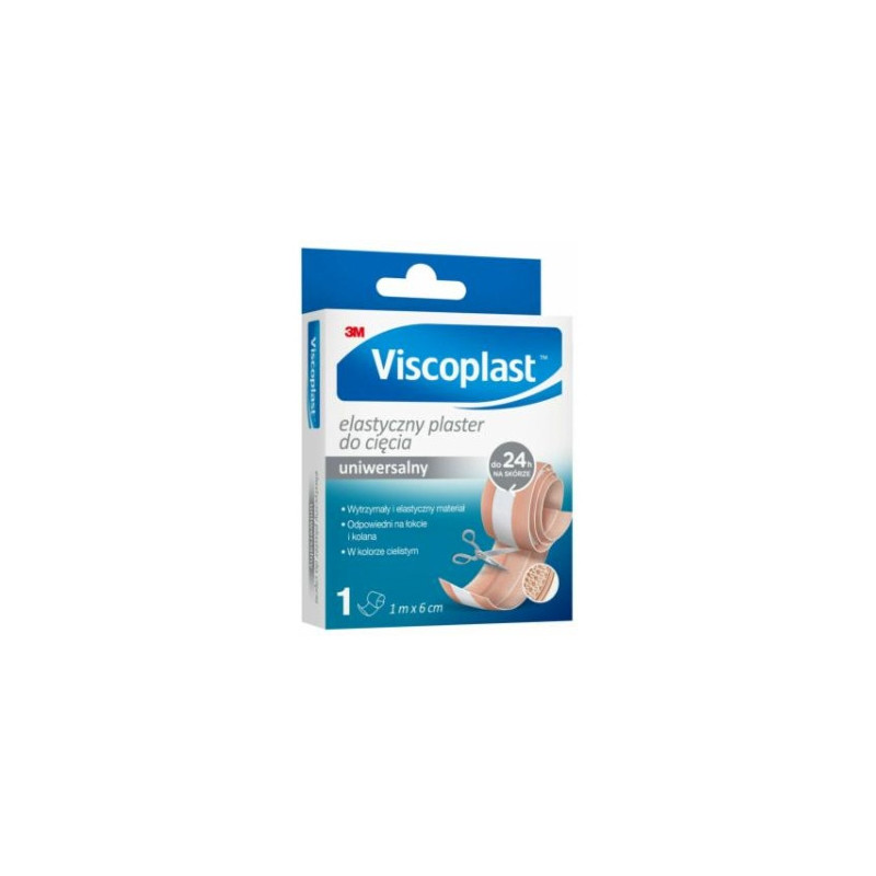 Plaster elastyczny do cięcia VISCOPLAST 6cm x 1m jasnobrązowy 3M-YP201040505