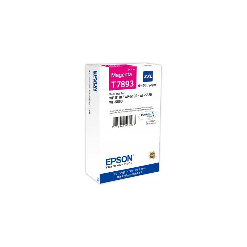 Tusz EPSON (78XXL/T7893/C13T789340) purpurowy 4000str