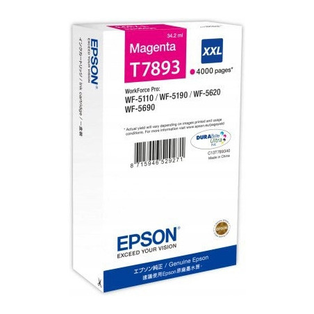 Tusz EPSON (78XXL/T7893/C13T789340) purpurowy 4000str
