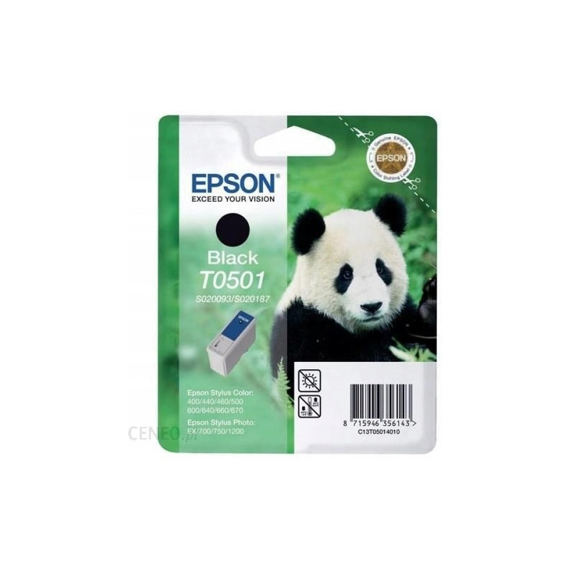 Tusz EPSON (T0501/C13T05014010/S020093/S020187) czarny 400str Stylus 400/500/600