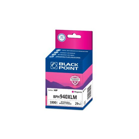 Tusz BLACK POINT (BPH940XLM) purpurowy 1800str zamiennik HP (940XL/C4908AE)