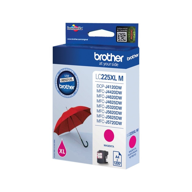 Tusz BROTHER (LC225XL-M) purpurowy 1200str