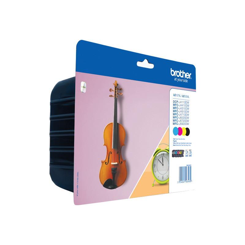 Tusz BROTHER (LC127XLVALBP) cza+nie+pur+żół (4szt)