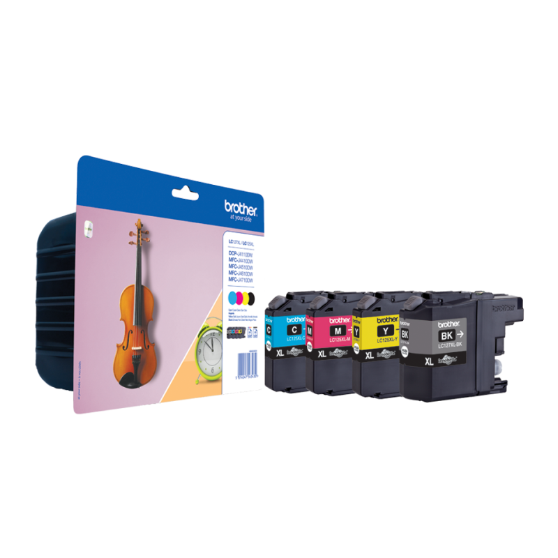 Tusz BROTHER (LC127XLVALBP) cza+nie+pur+żół (4szt)