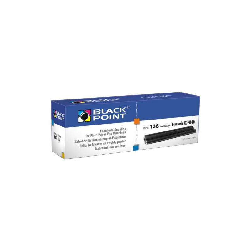 Folia do faksu BLACK POINT (BPPA136) zamiennik PANASONIC (KX-FA136) KX-F969/1010/1015