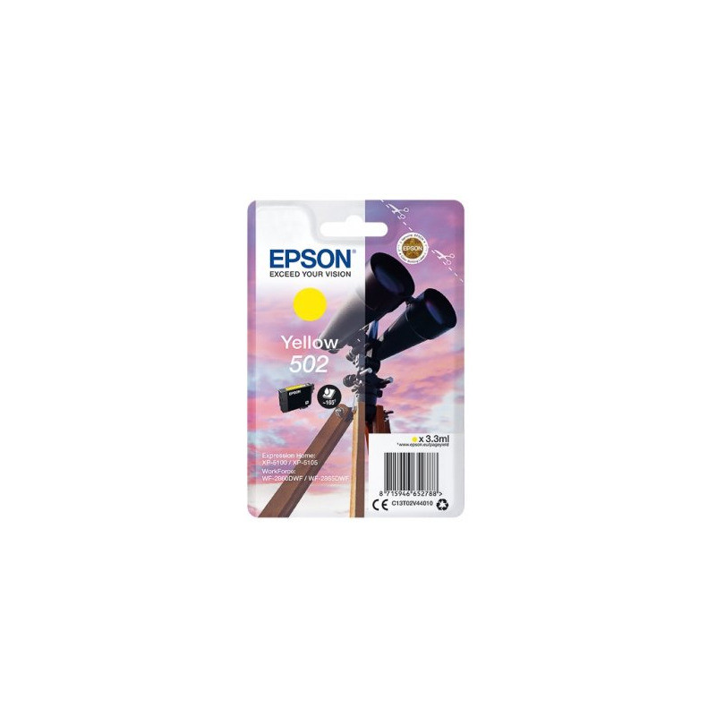 Tusz EPSON (502/C13T02V44010) żółty 3,3ml/160str