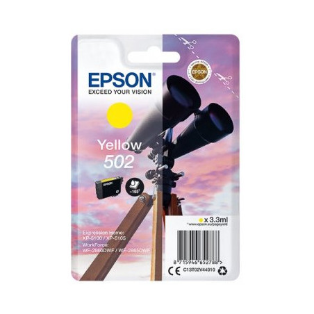 Tusz EPSON (502/C13T02V44010) żółty 3,3ml/160str