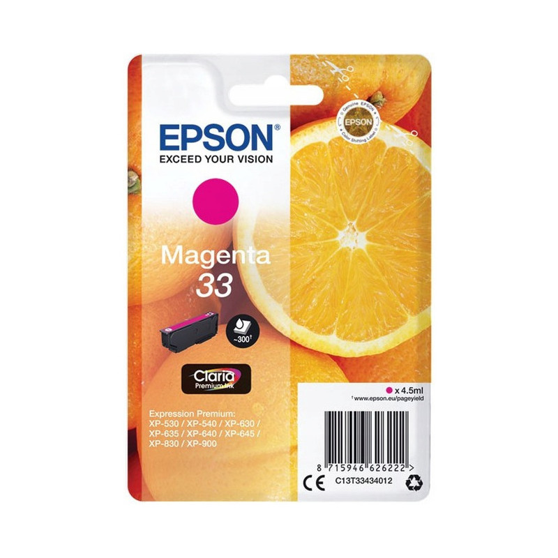 Tusz EPSON (33XL/C13T33634012) purpurowy 650str