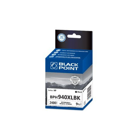 Tusz BLACK POINT (BPH940XLBK) czarny 2400str zamiennik HP (940XL/C4906AE)