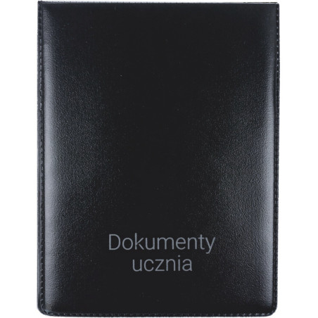 Okładka na dokumenty szkolne ucznia PVC czarna OD-11-01 BIURFOL