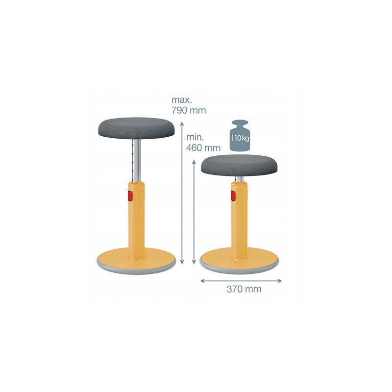 Ergonomiczny stołek Leitz Ergo Cosy żółty 65180019