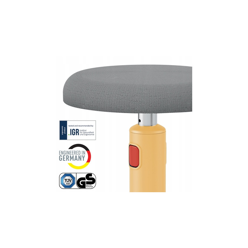 Ergonomiczny stołek Leitz Ergo Cosy żółty 65180019