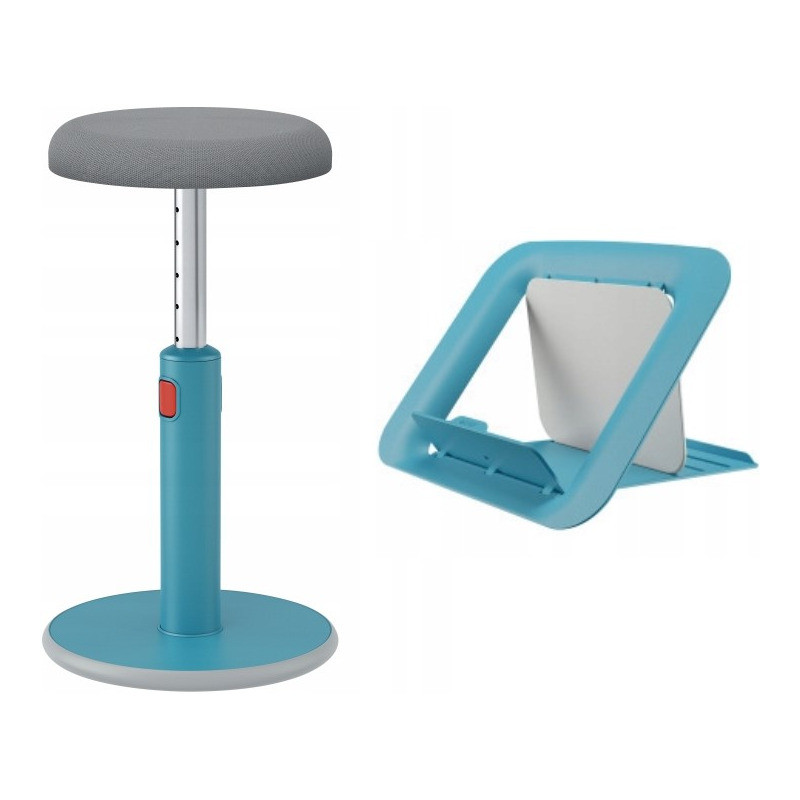 Zestaw Ergonomiczny stołek Ergo Cosy niebieski 65180061 + Podstawka pod laptopa Ergo Cosy niebieska