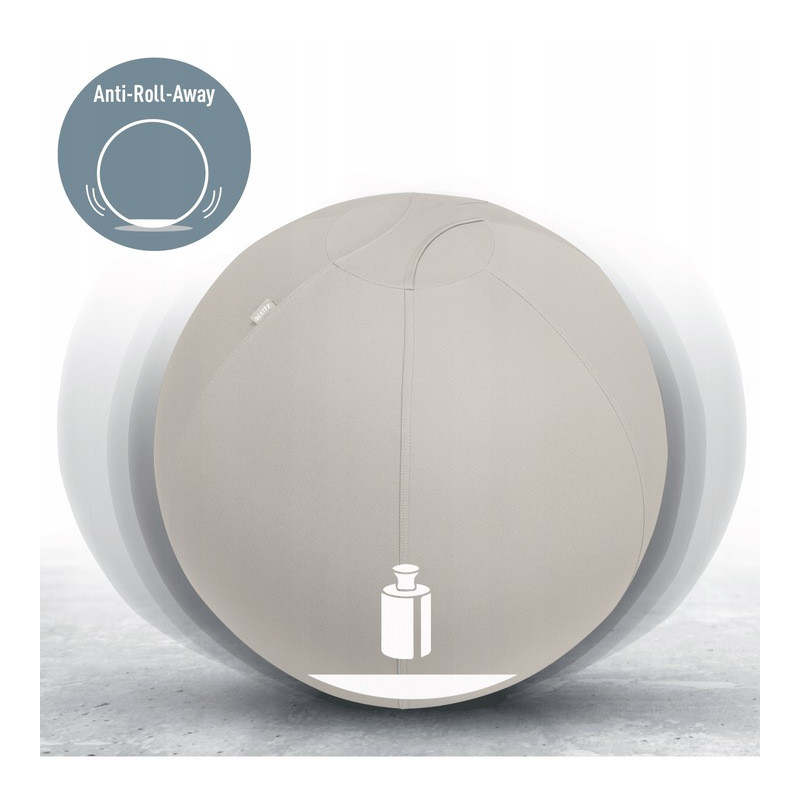 Zestaw Piłka do siedzenia ERGO 75cm jasno szara 65430085 + Podkładka pod mysz i nadgarstek ERGO jasn