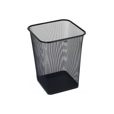 Kosz na papier 18L kwadrat siatka czarny GRAND 120-1459