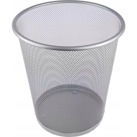 Kosz biurowy NATUNA 10L siatka srebrny 235x270mm (L3515)
