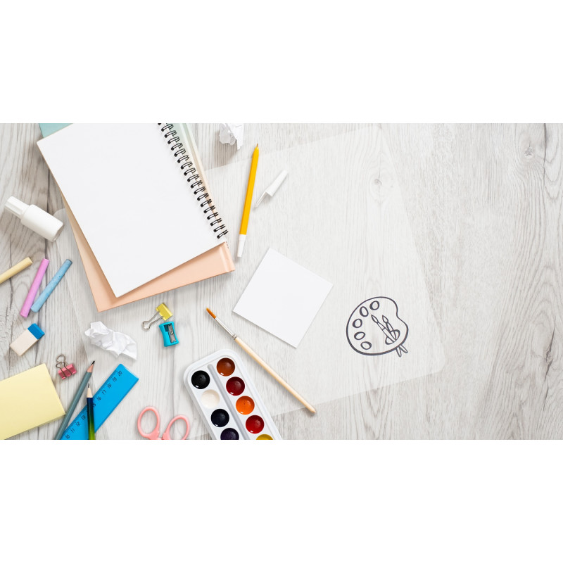 Podkładka na biurko do prac plastycznych 28x38cm A4 przezroczysta PS-A4-02 BIURFOL