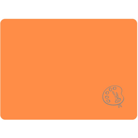 Podkładka na biurko do prac plastycznych 28x38cm A4 neonowy pomarańczowy PS-NEON-A4-04 BIURFOL