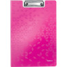 Deska z klipem i okładką LEITZ WOW różowa 41990023