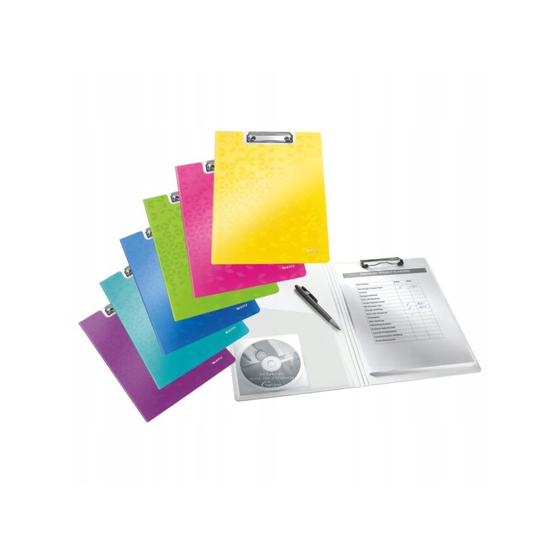 Deska z klipem i okładką LEITZ WOW żółta 41990016