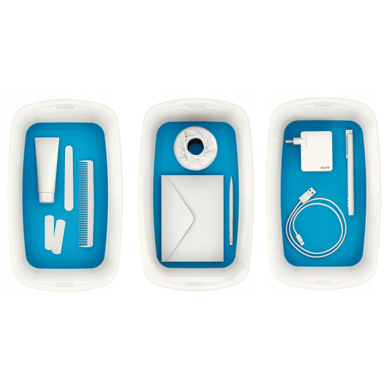 Pojemnik MyBOX mały z pokrywką biało-niebieski LEITZ 52291036