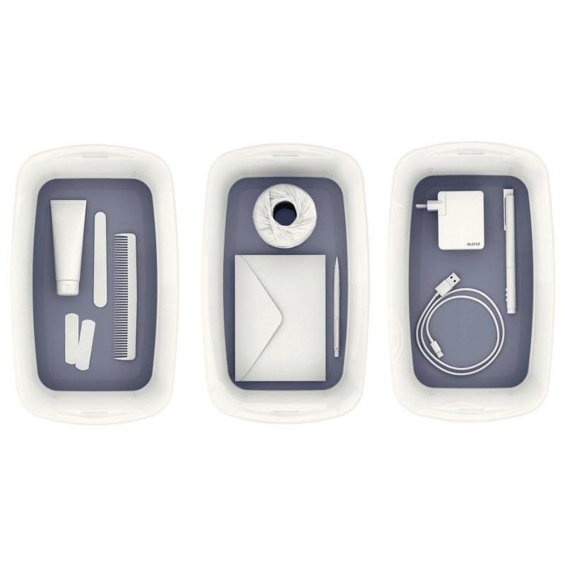 Pojemnik MyBOX mały z pokrywką biało-szary LEITZ 52291001