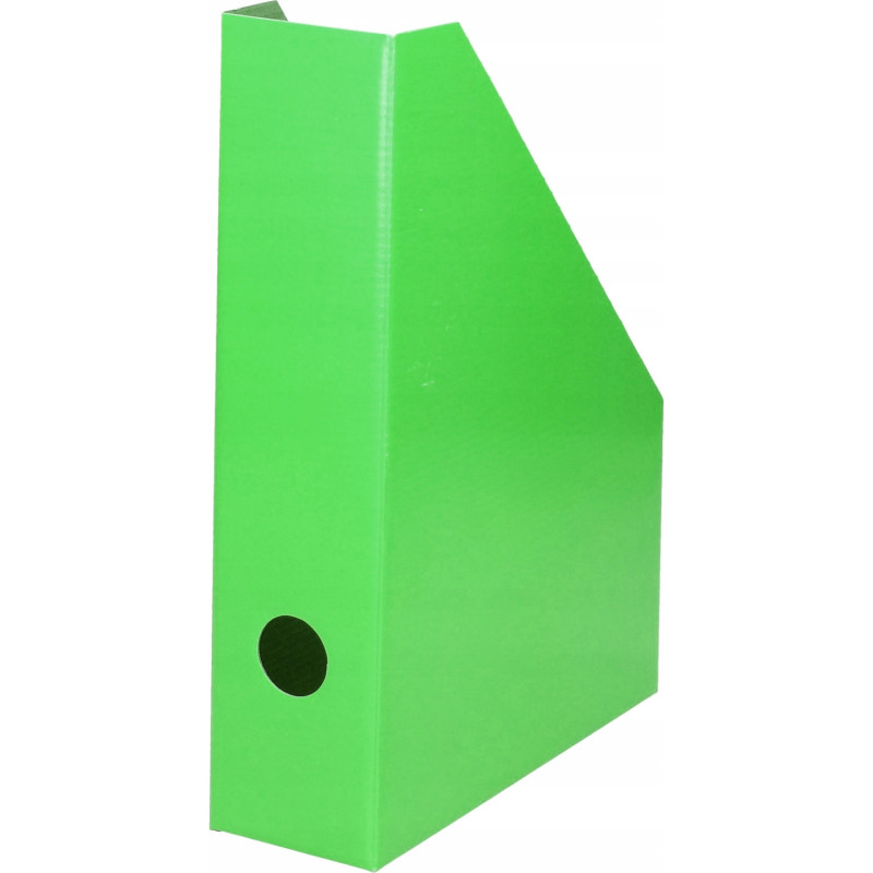 Pojemnik na czasopisma dokumenty A4 gazetownik 7cm zielony lakierowany 100552131 BANTEX