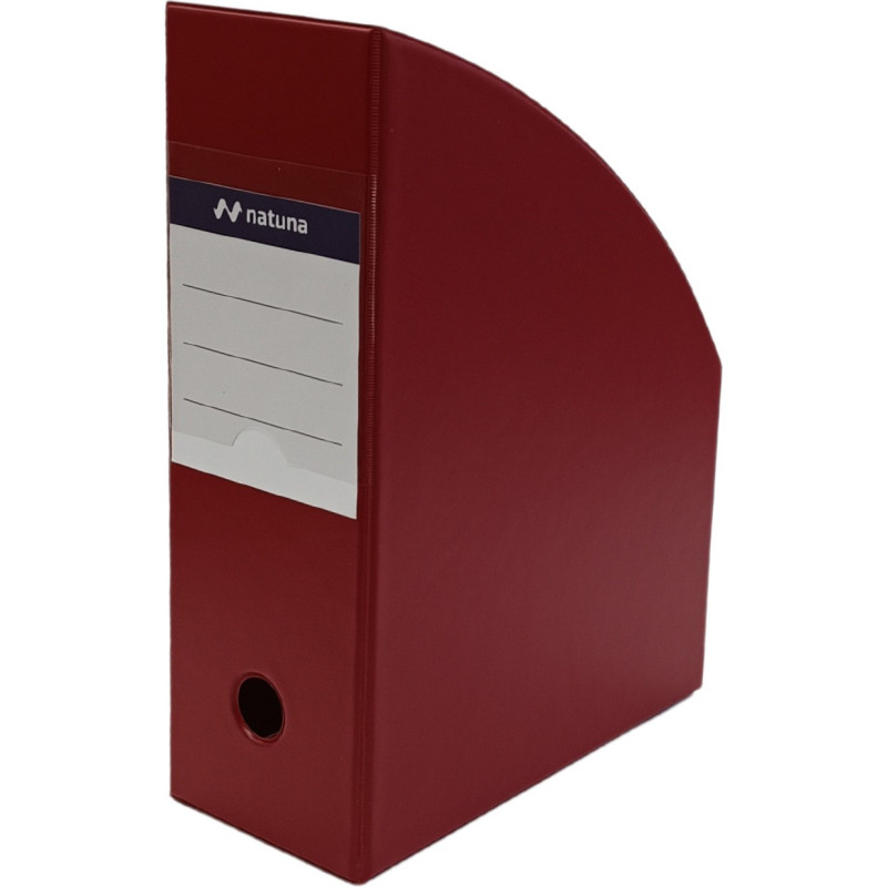 Pojemnik na czasopisma dokumenty A4 10cm PCV bordowy (SD-36-04) NATUNA
