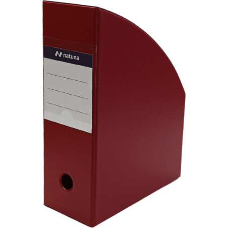 Pojemnik na czasopisma dokumenty A4 10cm PCV bordowy (SD-36-04) NATUNA