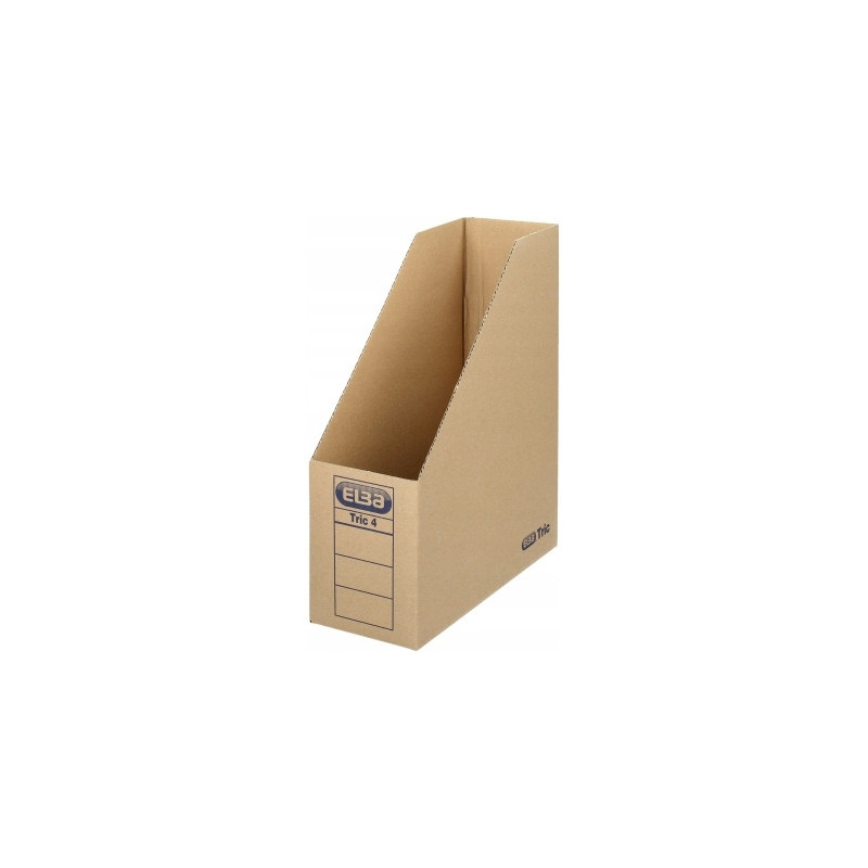Pojemnik na czasopisma dokumenty A4 gazetownik 10cm brązowy TRIC 100552612 ELBA