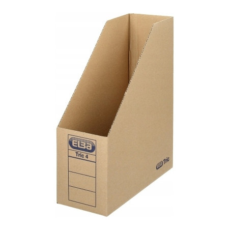 Pojemnik na czasopisma dokumenty A4 gazetownik 10cm brązowy TRIC 100552612 ELBA