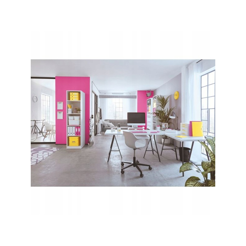 Pojemnik na dokumenty Leitz WOW dwukolorowy, biało-żółty 53621016