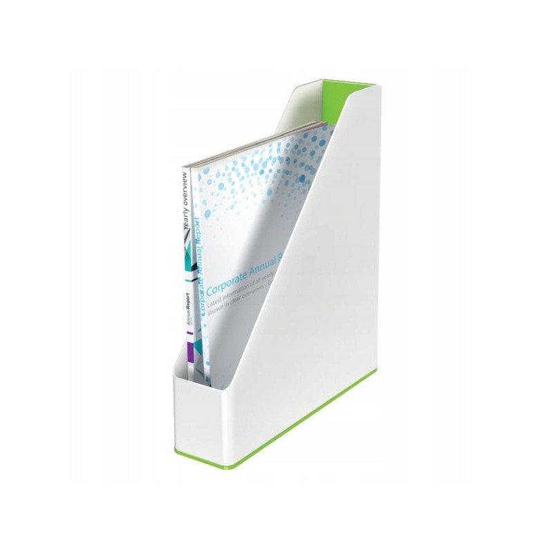 Pojemnik na dokumenty Leitz WOW dwukolorowy, biało-zielony 53621054