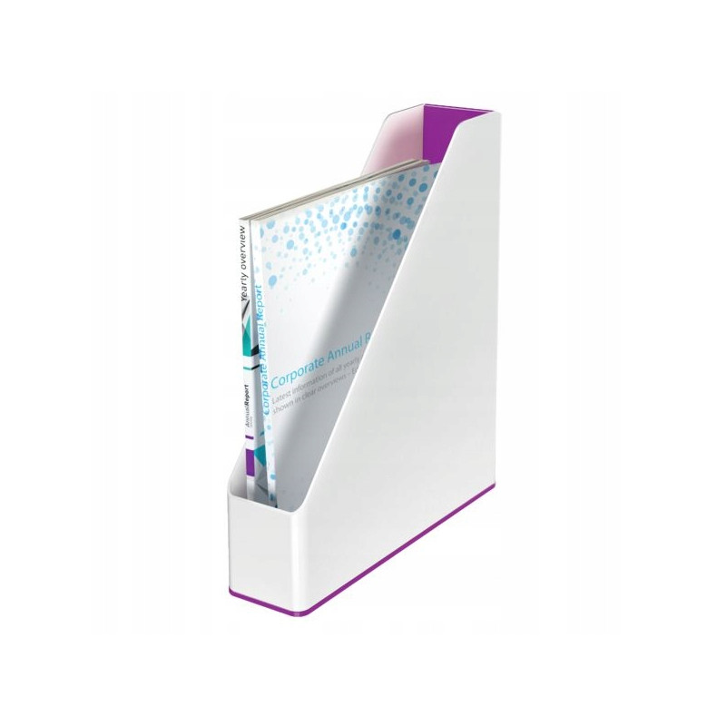 Pojemnik na dokumenty Leitz WOW dwukolorowy, biało-fioletowy 53621062