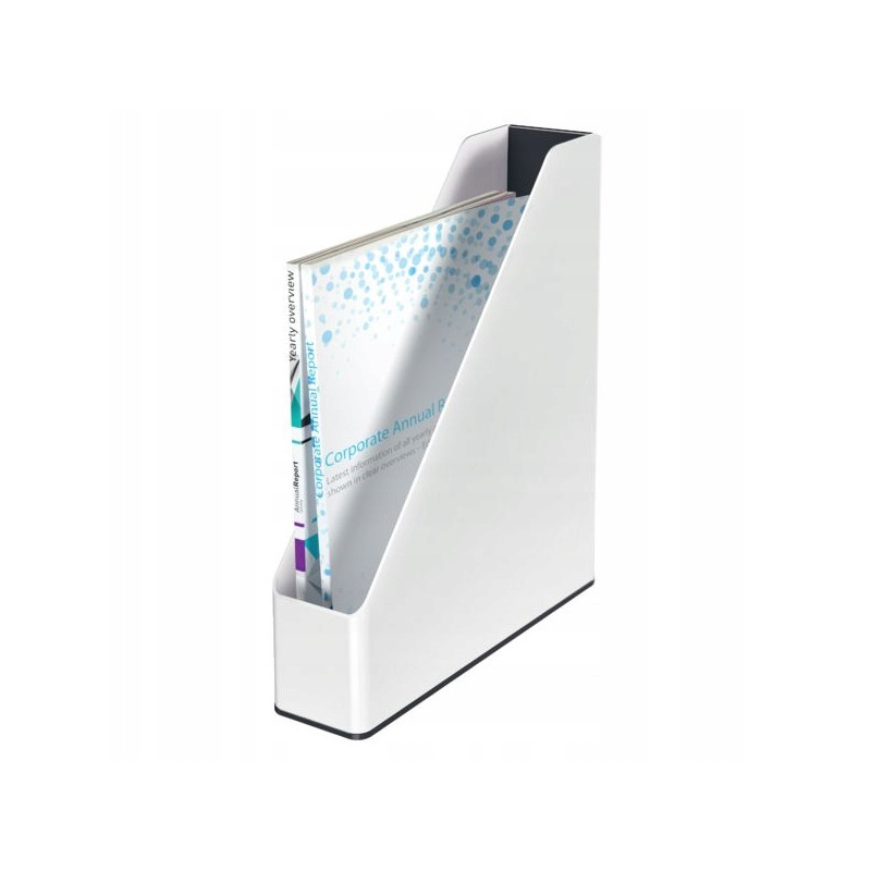 Pojemnik na dokumenty Leitz WOW dwukolorowy, biało-czarny 53621095