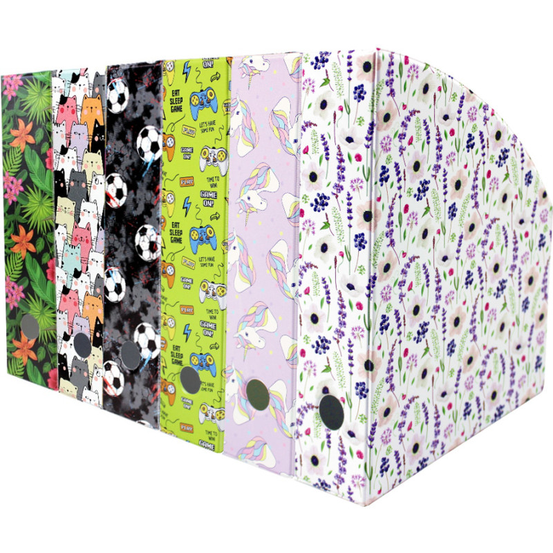 Pojemnik na czasopisma dokumenty Gazetownik 10cm wzór Jednorożce NSE-02-25 BIURFOL