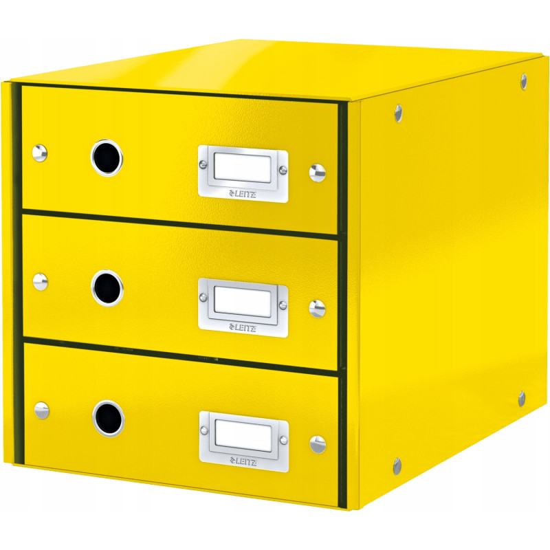 Pojemnik z 3 szufladami Leitz C&S, żółty 60480016