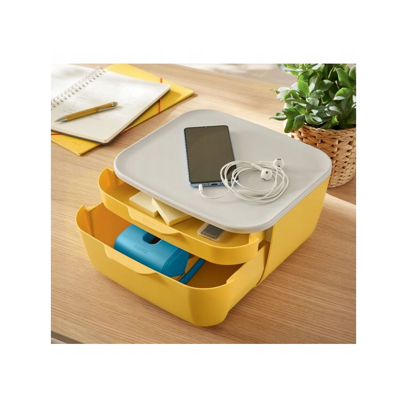 Pojemnik z szufladami Cosy, żółty 53570019