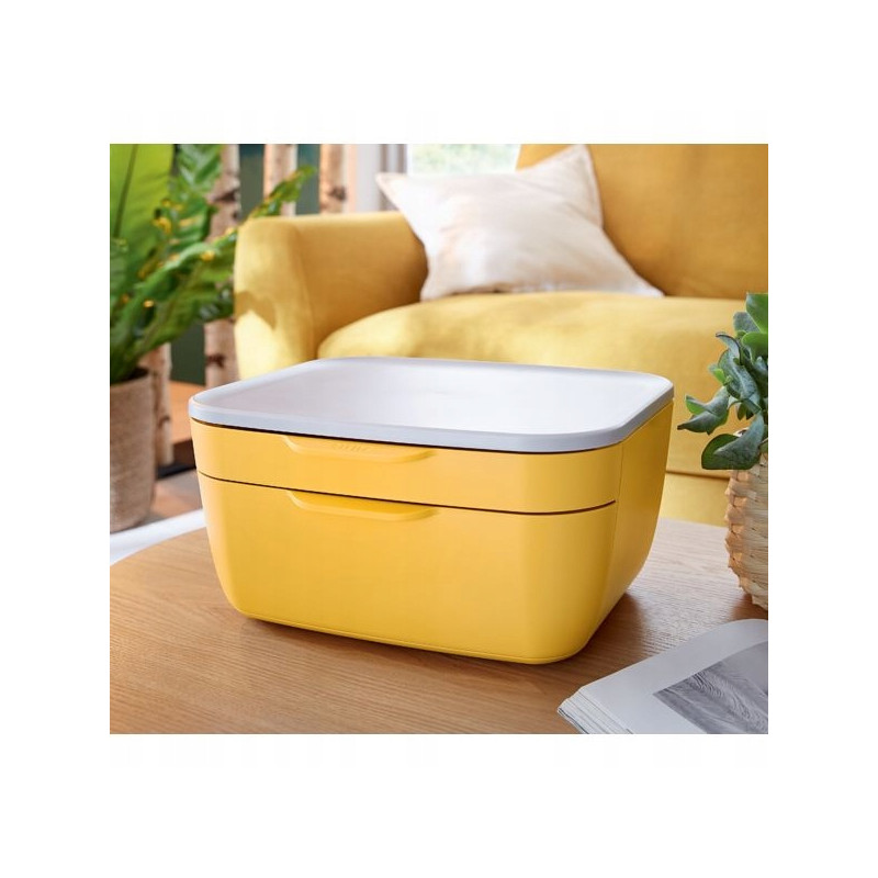 Pojemnik z szufladami Cosy, żółty 53570019